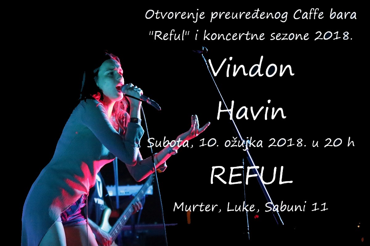Featured image for “Nova koncertna sezona u murterskom klubu – Vindon Havin otvara “Reful”!”