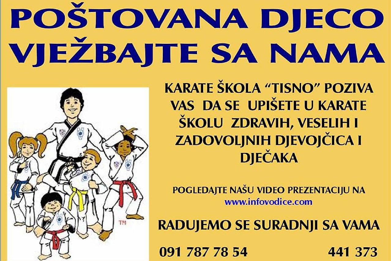 Featured image for “TISNO Upis djece u školu karatea”