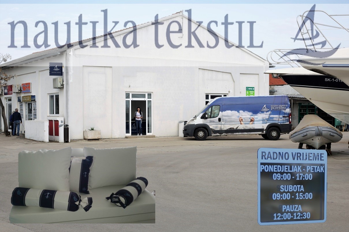 Featured image for “NAUTIKA TEKSTIL “Odijevanje” brodova, apartmana, hotela… – novi tvornički dućan u Marini Hramina”